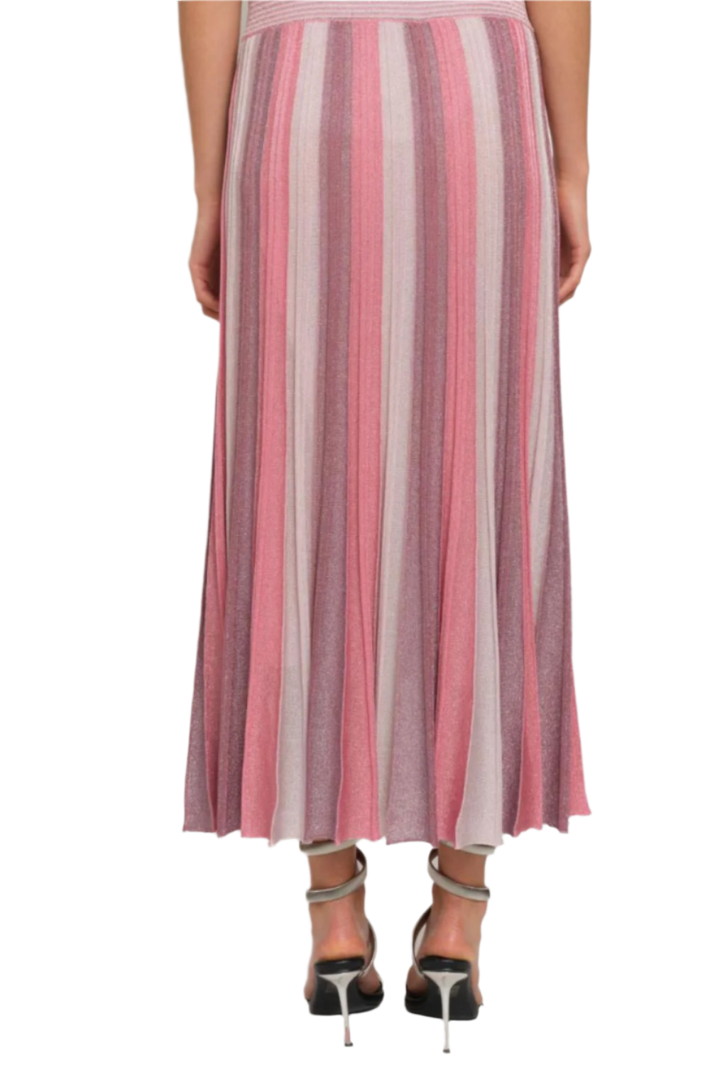 Pleated Maxi Skirt in Pink Lilac