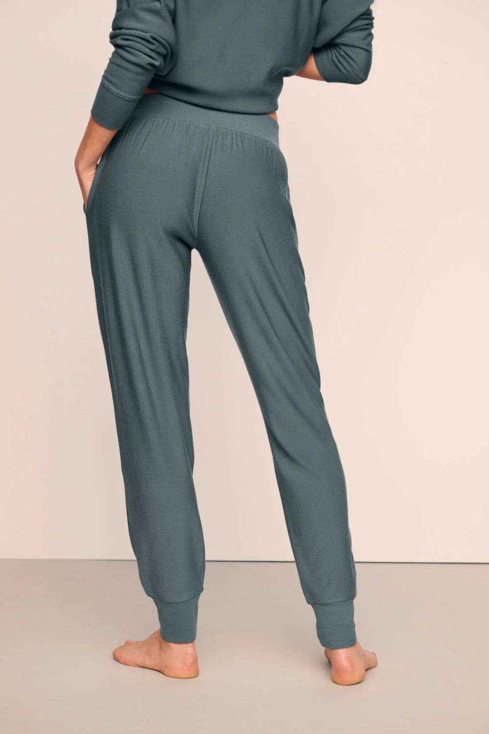 Long Sleeve Pullover and Jogger Set in Stone Blue