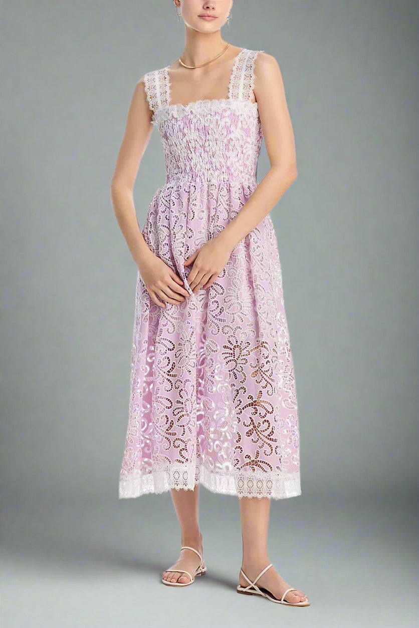Palmetto Maxi Dress in Pink
