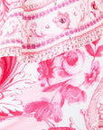Tie Front Tri Bikini in Livin La Vida Rosa