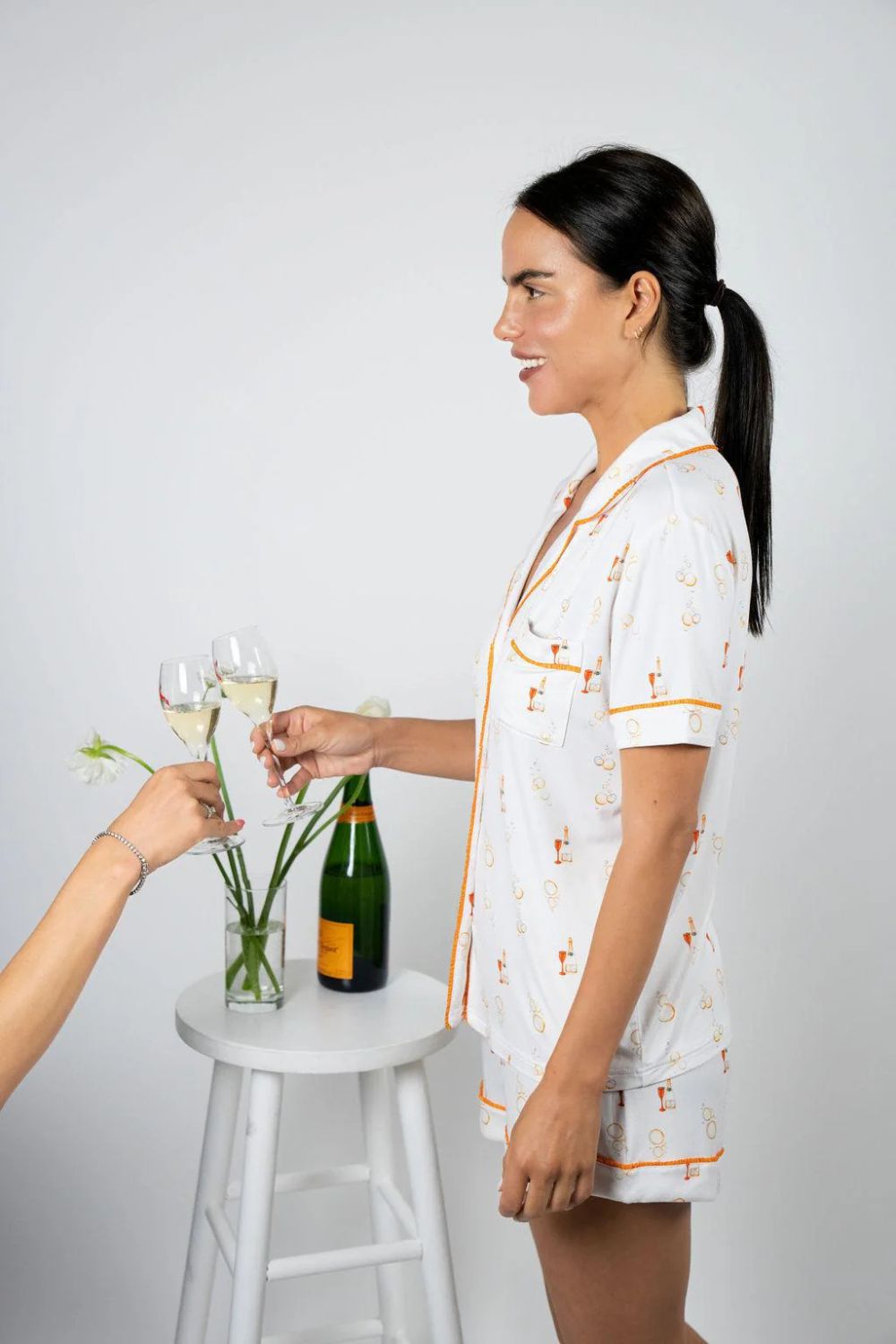 Bubbly Mood Print Short Pajama Set