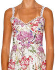 Iraso Long Dress in White Botanic