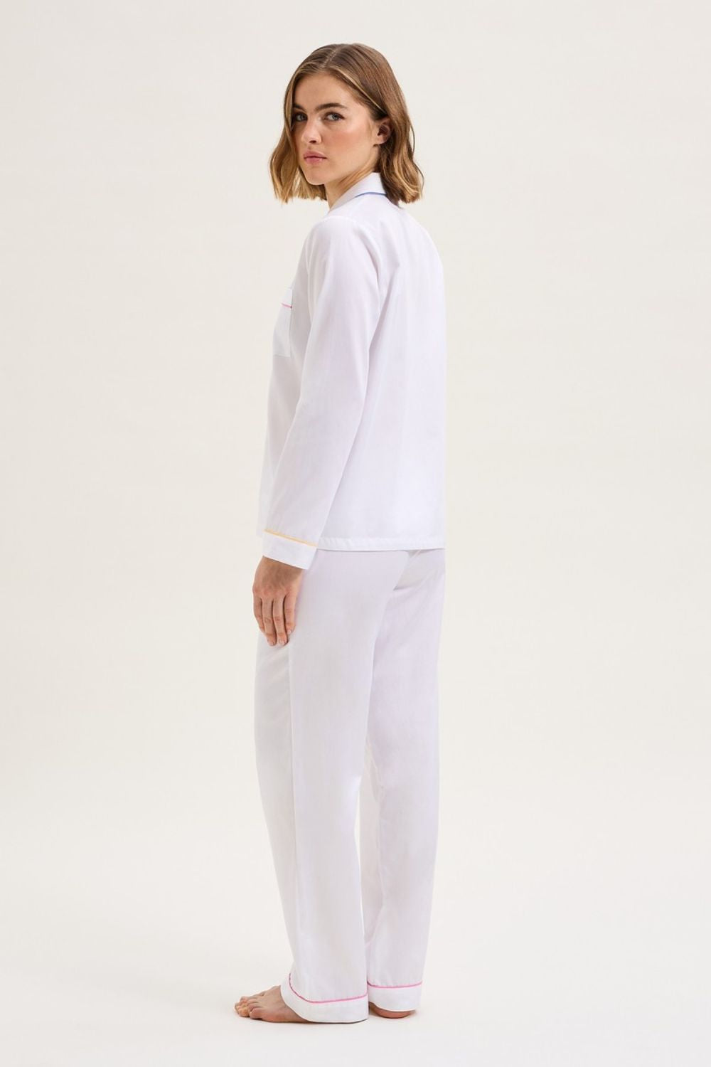 Essentiel Long Pj Set in Blanc