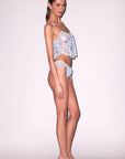Jasmine Lace Cami & Flutter Panty Set in Forget Me Not