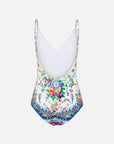 Wired V-Neck One Piece in Tiles Darls