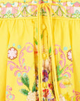 Deep V-Mini Dress in Lady Limonada