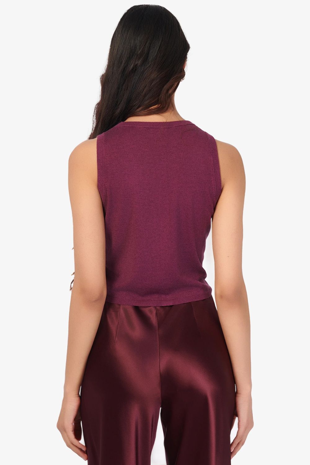 Dia Sweater Vest in Blackberry