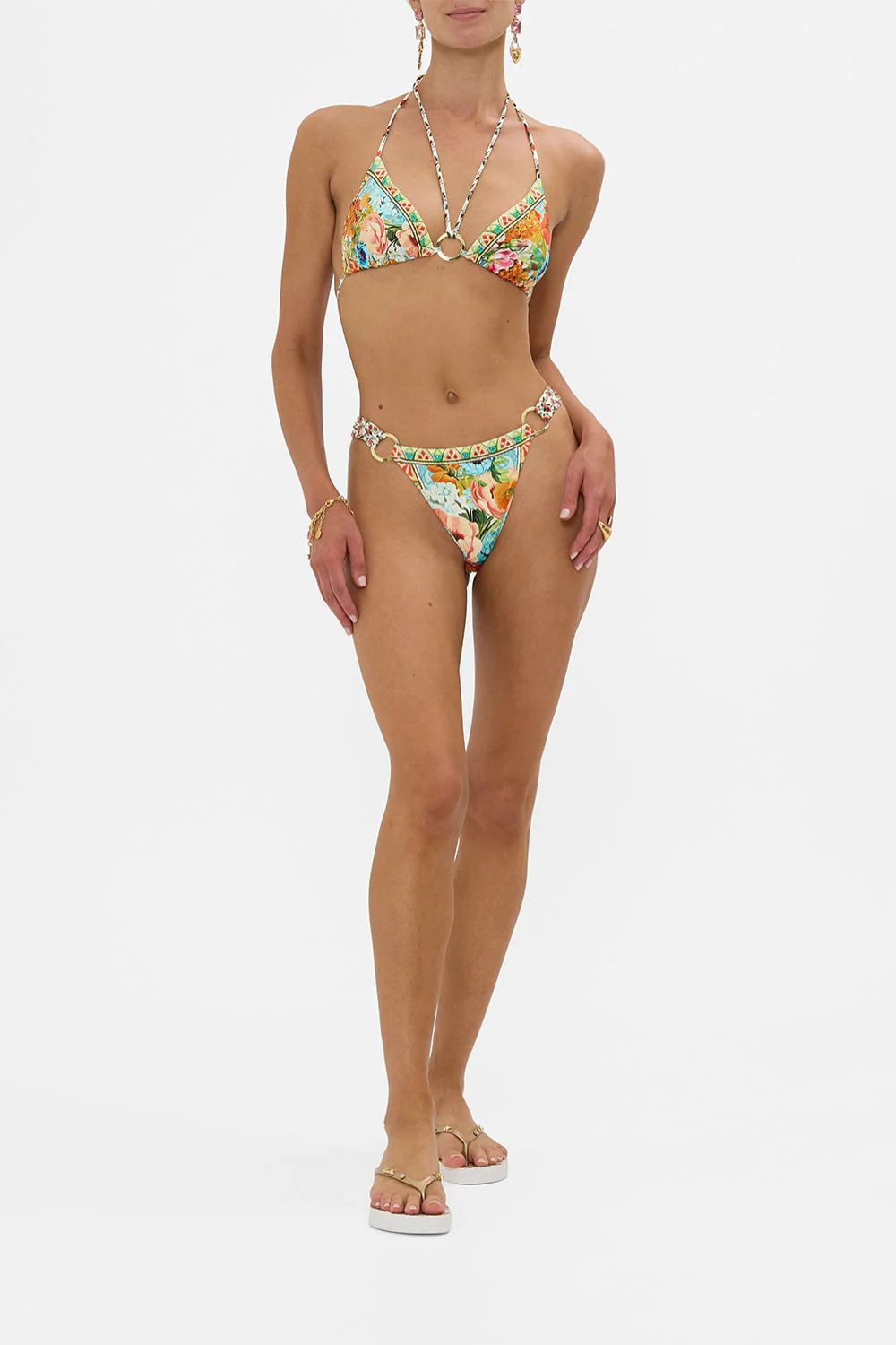 Ring Tri Multi Strap Bikini in Bathing Bombshell