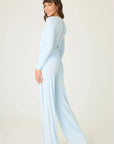 Long Sleeve Lacey PJ Set in Blue Haze