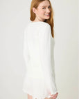 Pointelle Long PJ Set in Ivory