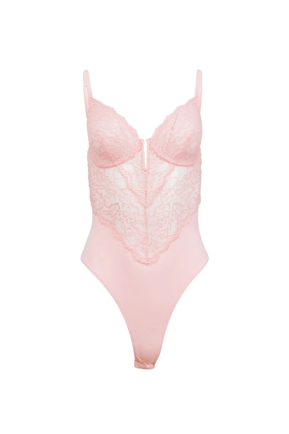 Bianca Lace Bodysuit in Peach Blossom