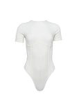 Organic Cotton T-Shirt Bodysuit in White