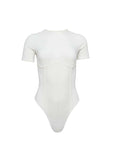 Organic Cotton T-Shirt Bodysuit in White
