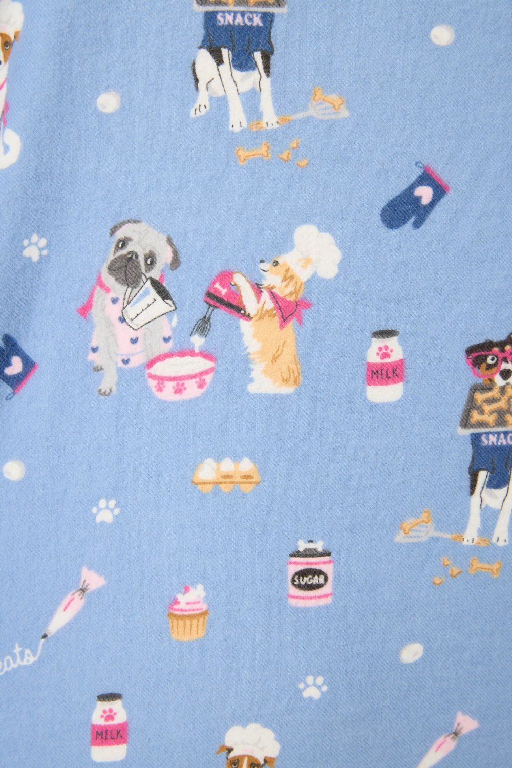 Baked Woof Love Flannel Long PJ Set