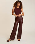 Faux Leather Wide Leg Pant