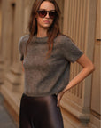 Eugeney Cashmere Top in Coal