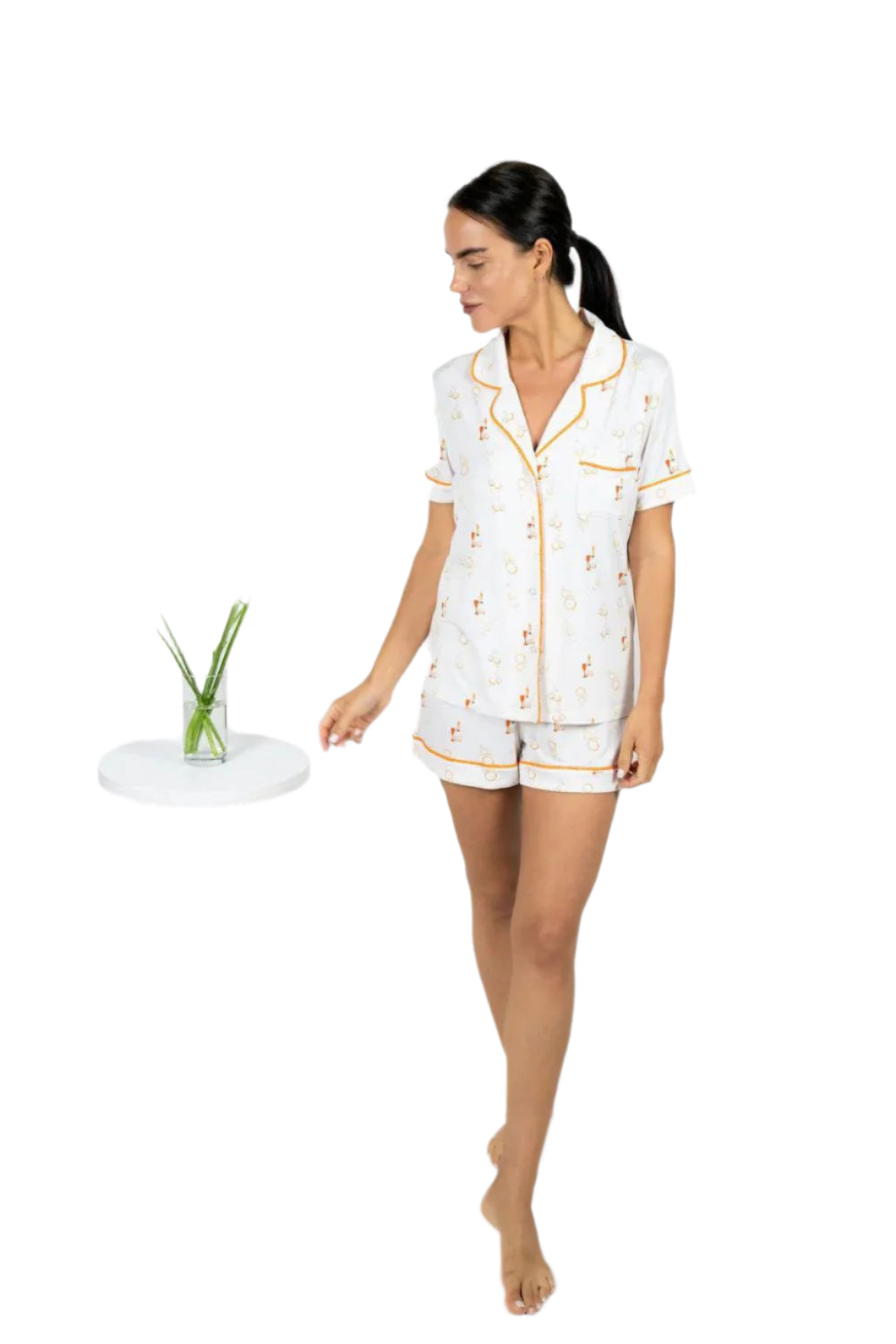 Bubbly Mood Print Short Pajama Set