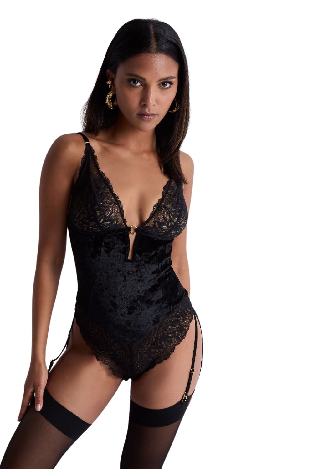 The Night Before Bodysuit in Black