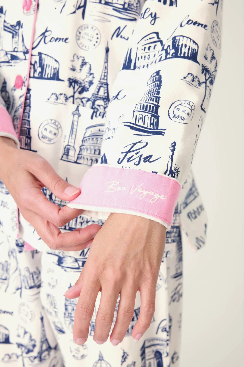 Bon Voyage Flannel Long PJ Set