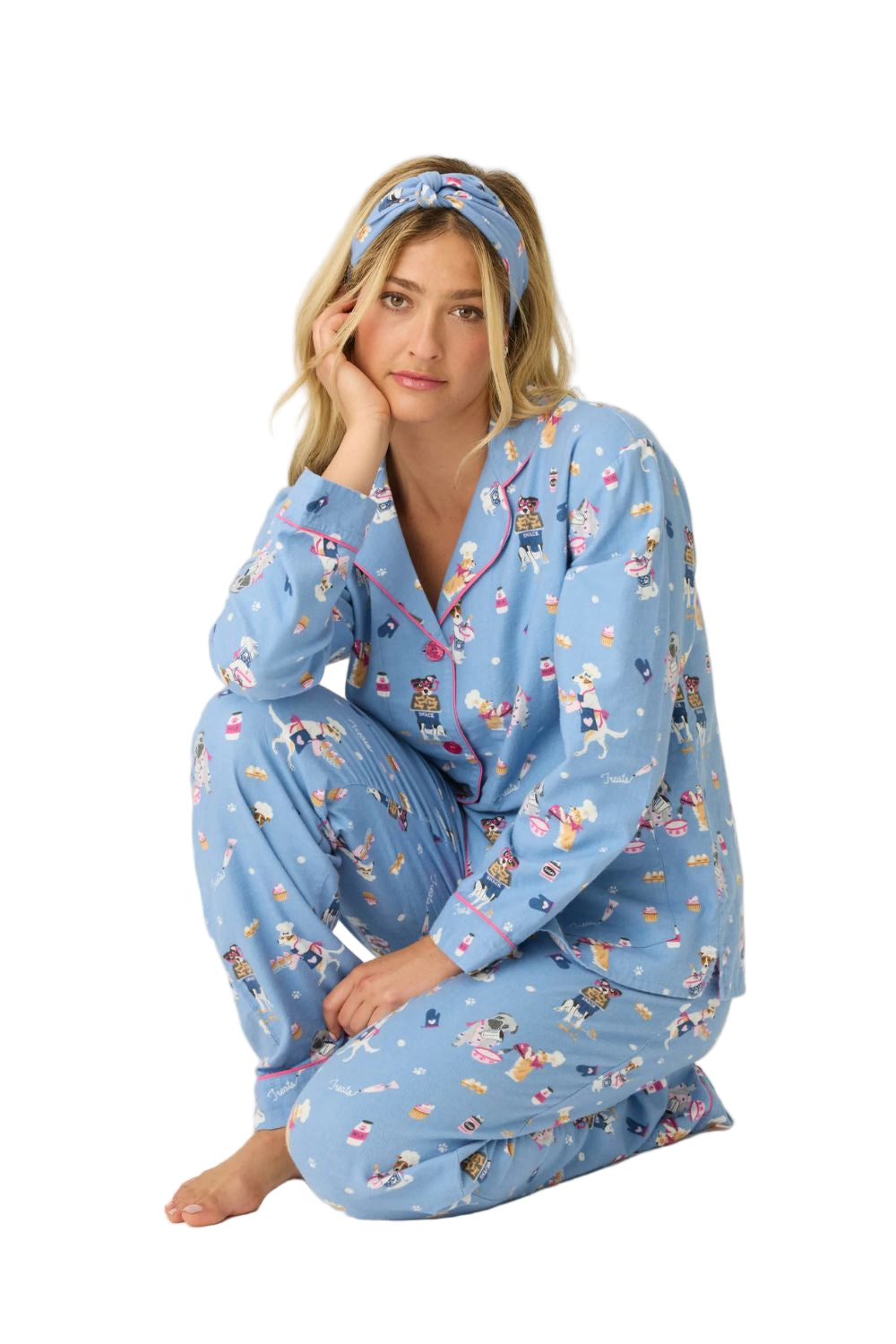 Baked Woof Love Flannel Long PJ Set