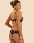 Passion Half-Cup Support Bra in Midnight