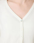 Pointelle Long PJ Set in Ivory