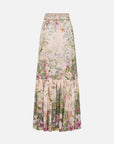Skirt with Deep Hem and Frill and Belt