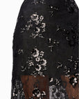 Aylin Sequin Lace Skirt in Black