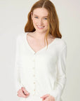 Pointelle Long PJ Set in Ivory