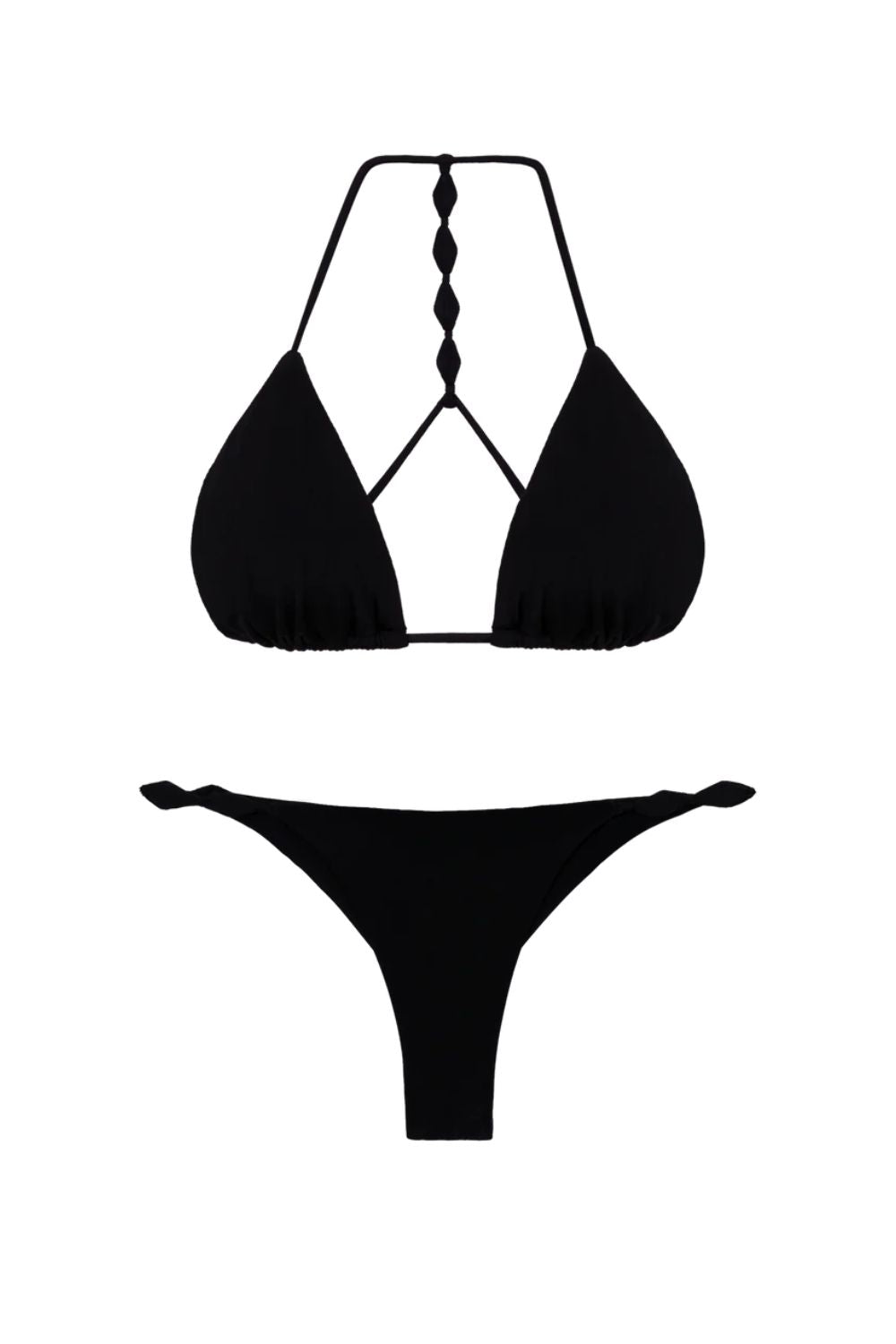 Kori T Back Tri Top & Kori Side Bottom Full in Black