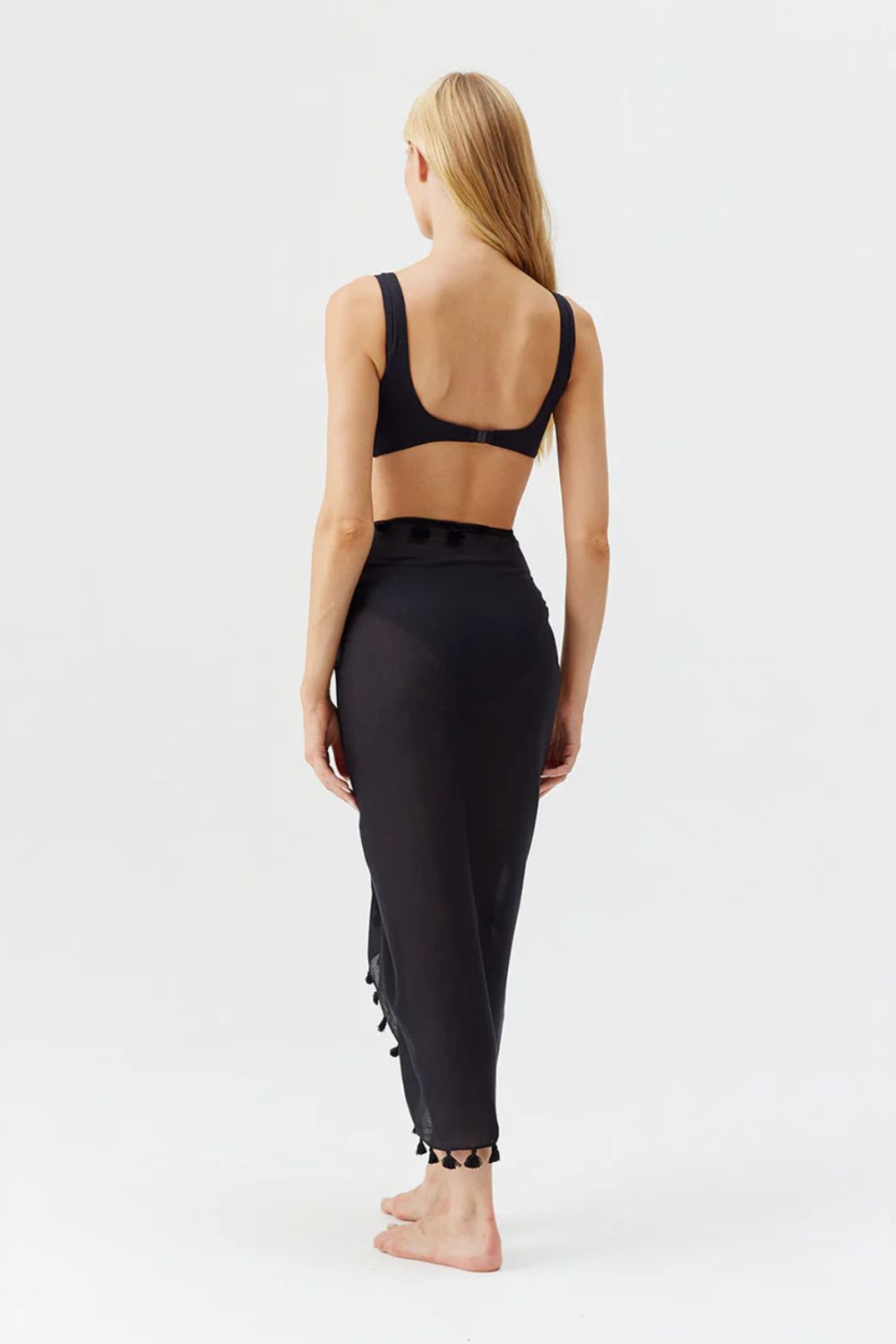 Pom Pom Trim Cotton Pareo