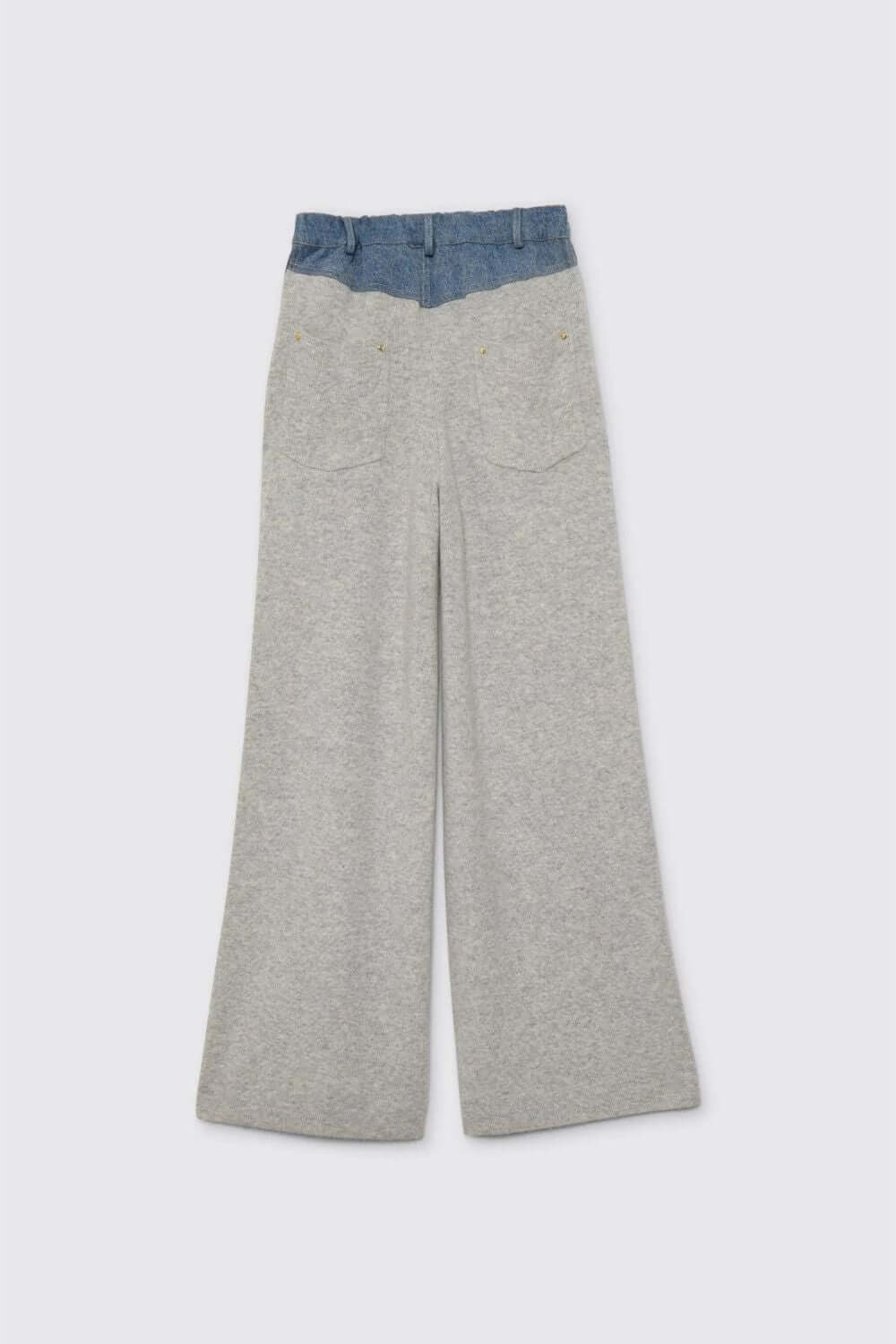 Oversized "Courchevel" Shirt in Knit and Denim and Pants Set