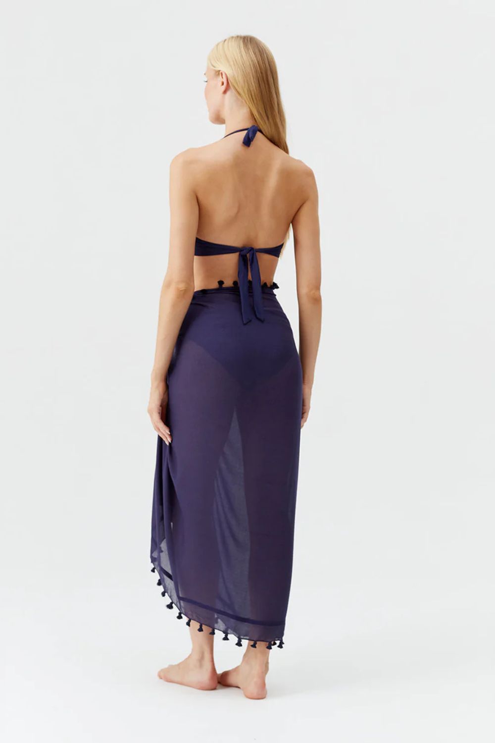 Pom Pom Trim Cotton Pareo