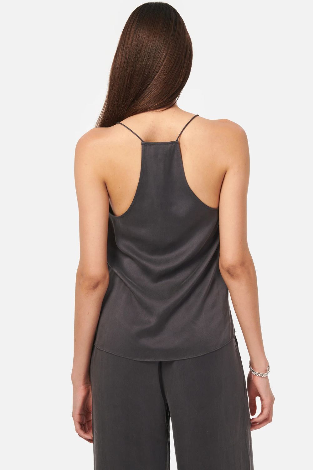 Racer Charmeuse Camisole in Graphite