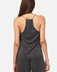 Racer Charmeuse Camisole in Graphite