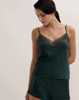 Midnight Whisper Cami and Shorts Set in Mysterious Green