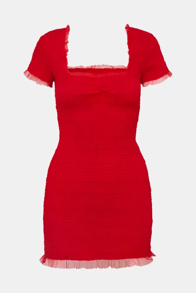 Esca Dress in Crimson Red