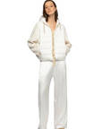 Lightweight Quilted Jacket with Hood in White
