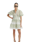 Marion Mini Dress in Green
