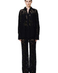 Sans Faff London Lace Oversized Dress Shirt in Black
