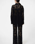 Sans Faff London Lace Oversized Dress Shirt in Black