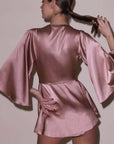 Angel Sleeve Robe in Tan