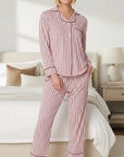 Holiday Stripe Pima Knit Long-Sleeved Pajama Set