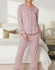 Holiday Stripe Pima Knit Long-Sleeved Pajama Set