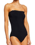Ines Bandeau with Shelf Bra in Black