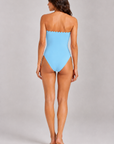 Ines Bandeau with Shelf Bra in Pale Blue