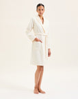 Ninon Long Robe in Craie
