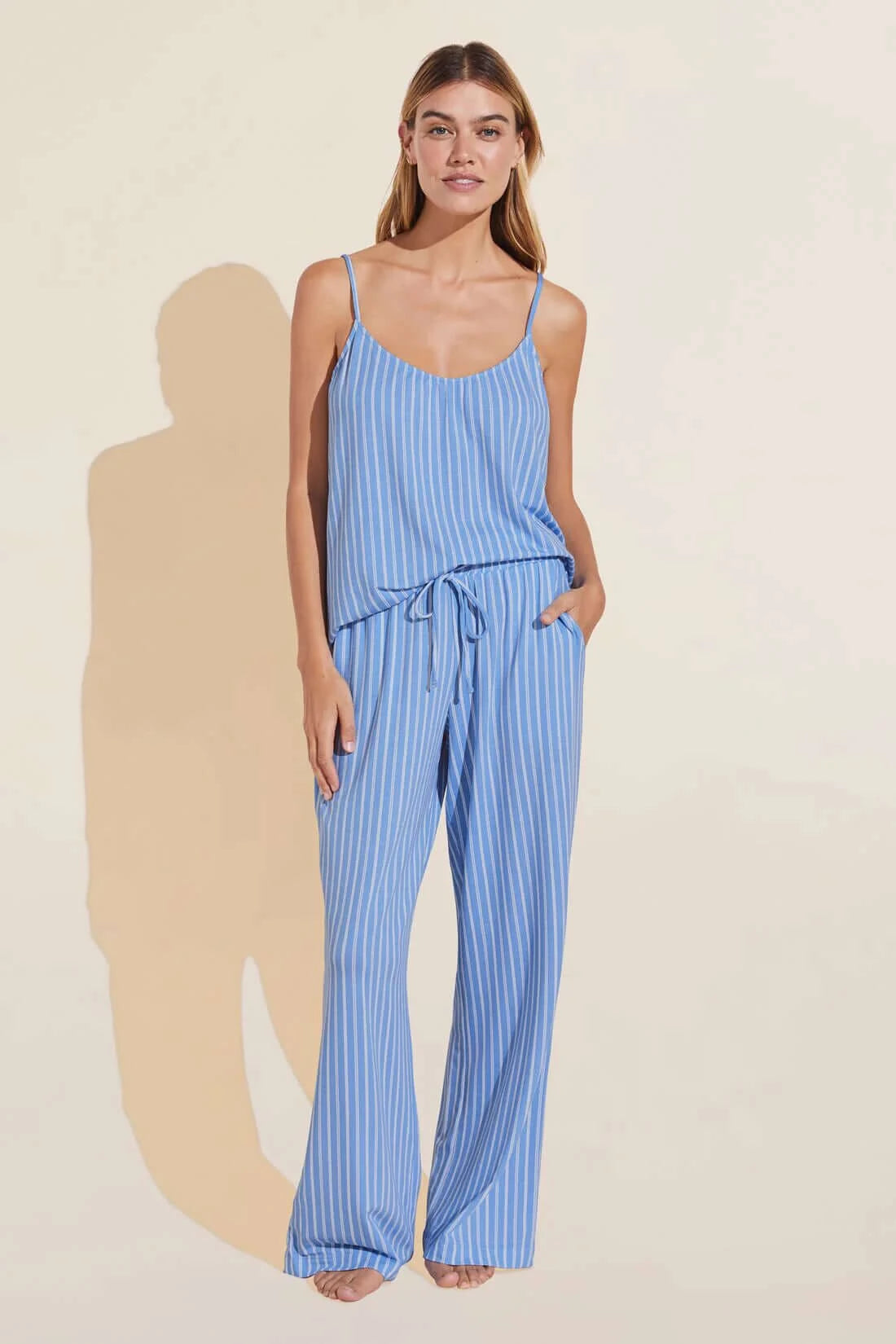 Gisele Printed Cami/Pants PJ Set in Nordic Stripes