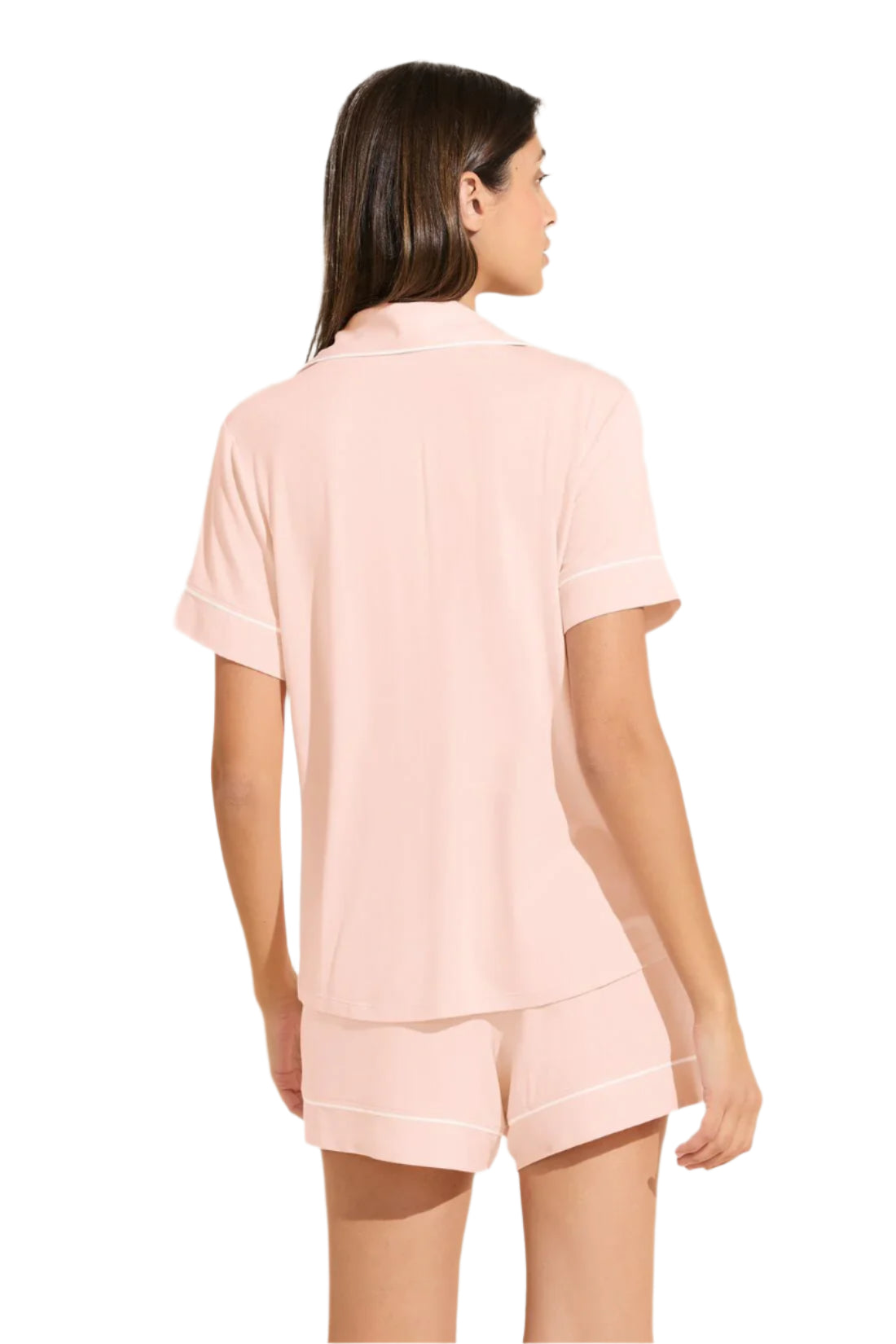 Gisele Relaxed Short PJ Set in Velvet Pink/Ivory
