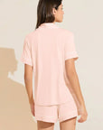 Gisele Relaxed Short PJ Set in Velvet Pink/Ivory